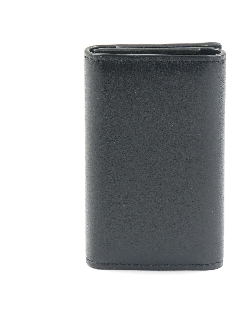 logo-plaque leather wallet