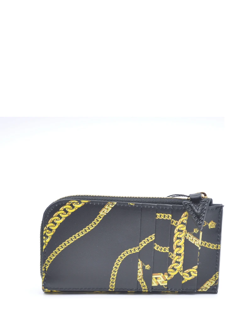 Leather Medusa Head Chain Organizer Zip Card Case Wallet alternative