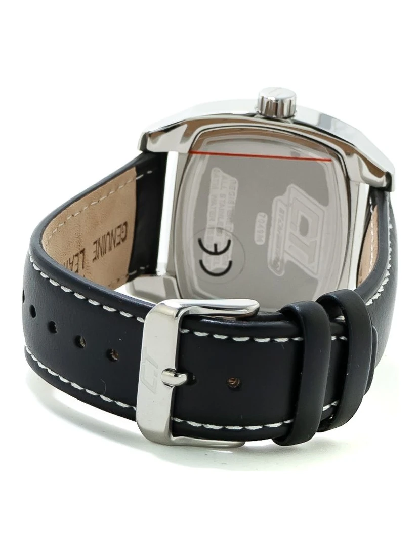 Black Leather Dress Watch