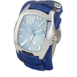 Blue Leather Dress Watch