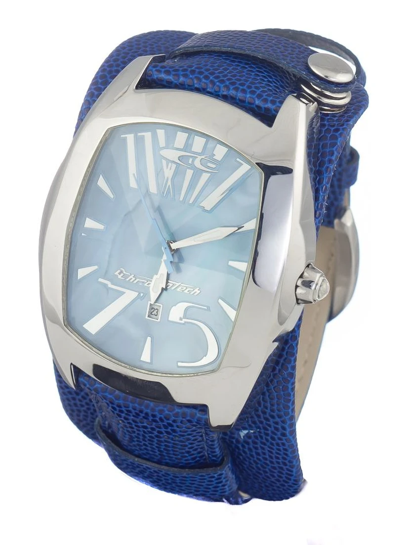 Blue Leather Dress Watch