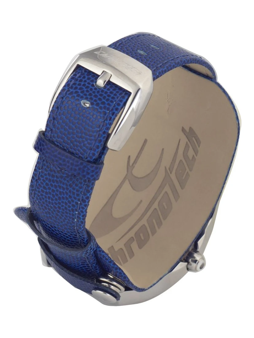 Blue Leather Dress Watch