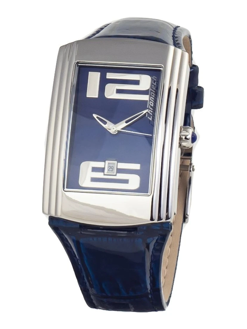 Blue Leather Dress Watch