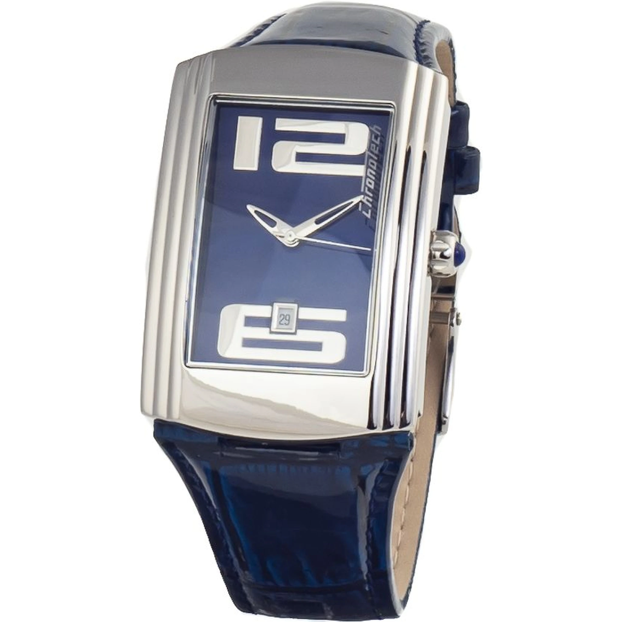 Blue Leather Dress Watch