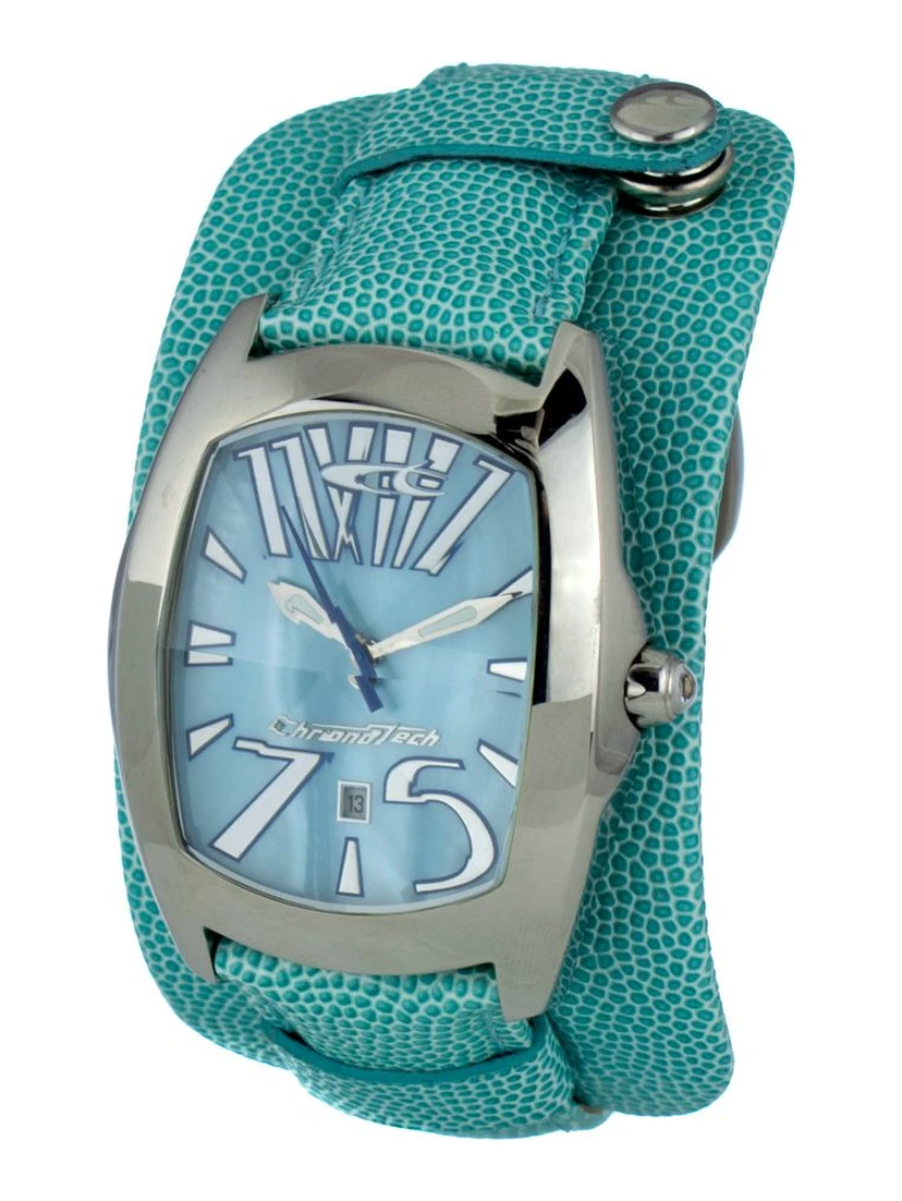 Blue Leather Dress Watch