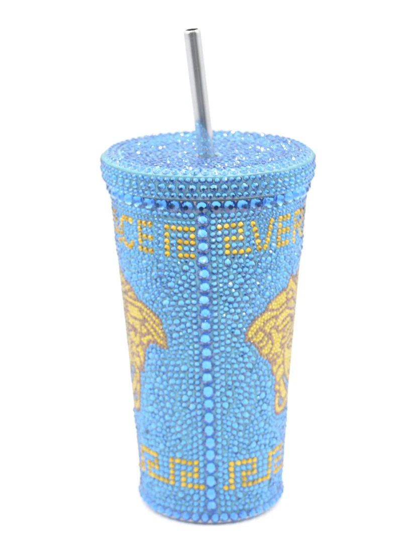 Crystal-embellished travel cup