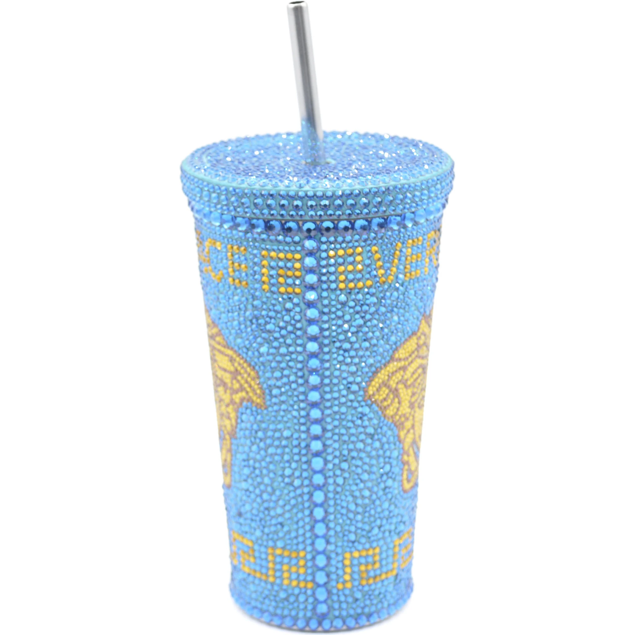 Crystal-embellished travel cup