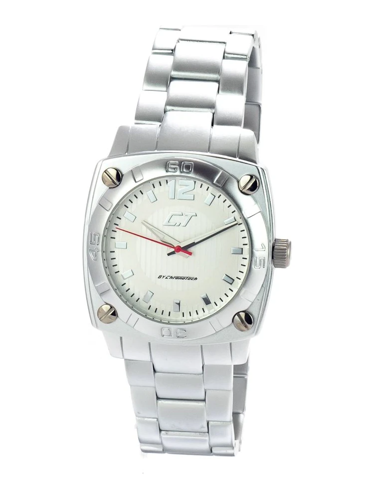 Silver Aluminum Dress Watch