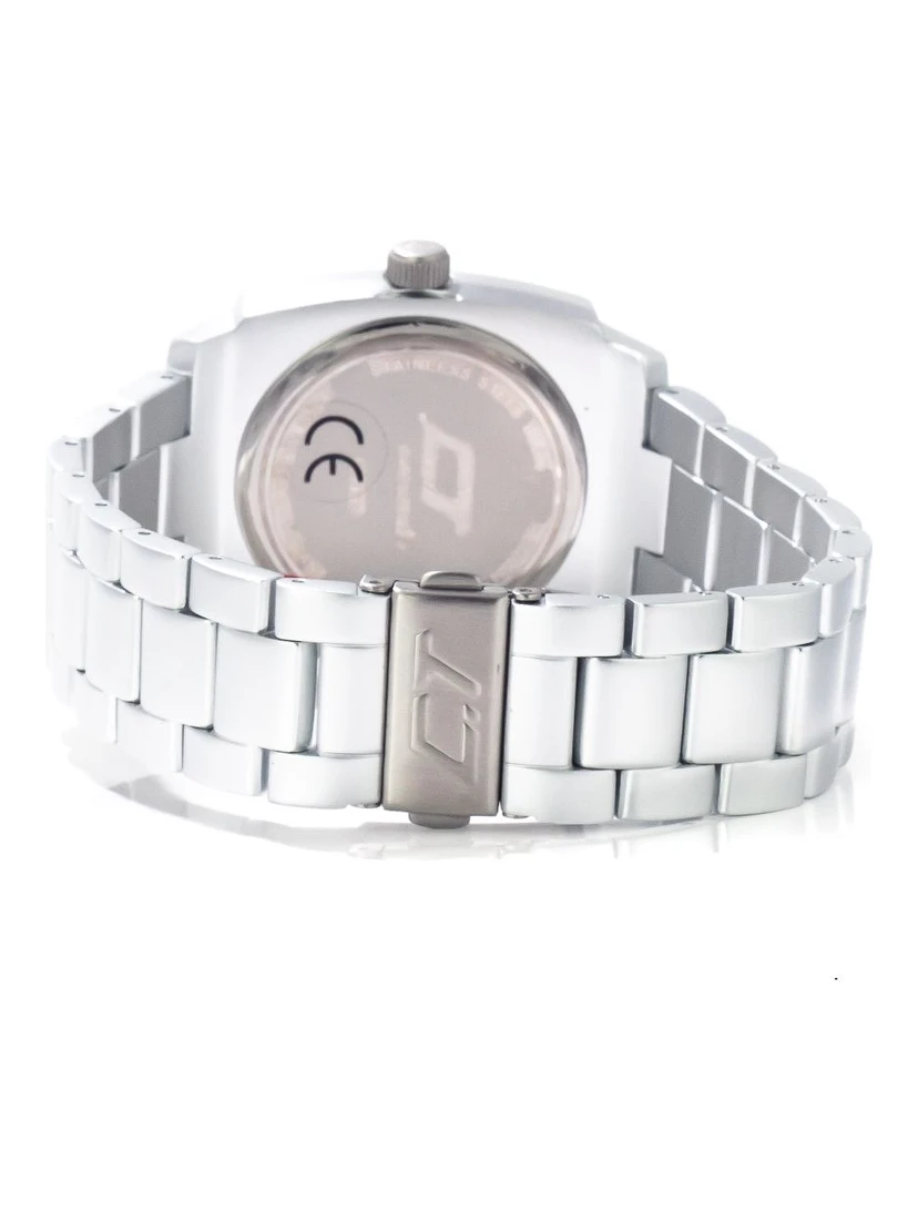 Silver Aluminum Dress Watch