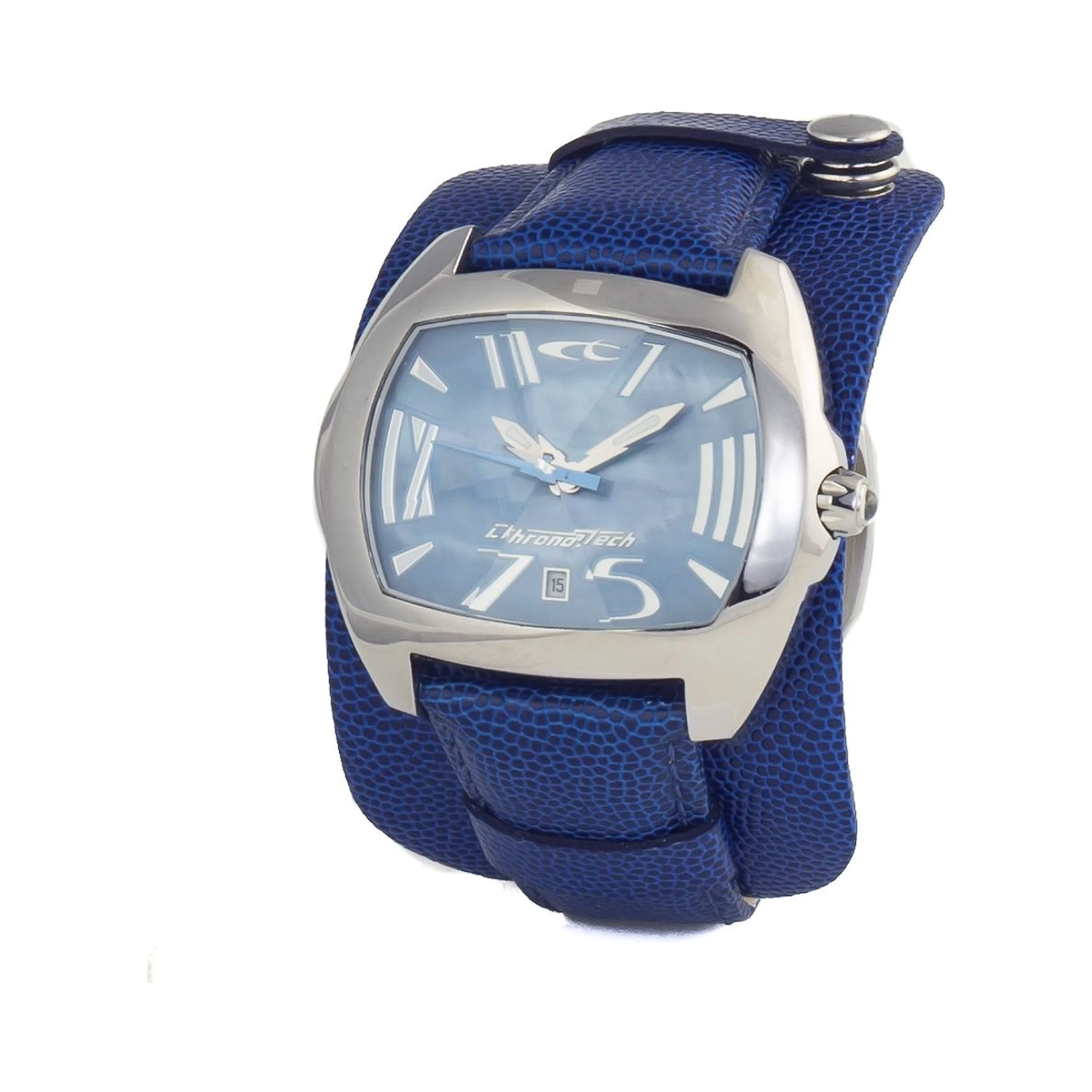 Blue Leather Dress Watch