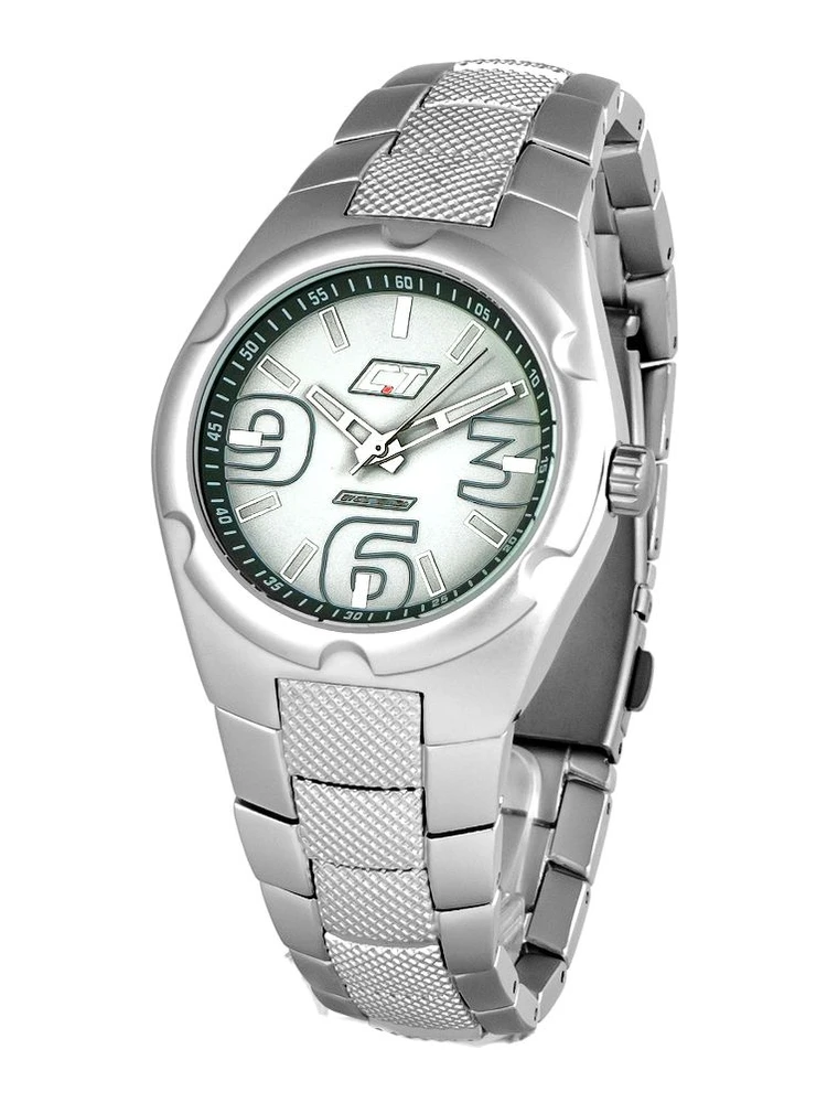 Silver Polycarbonate Dress Watch