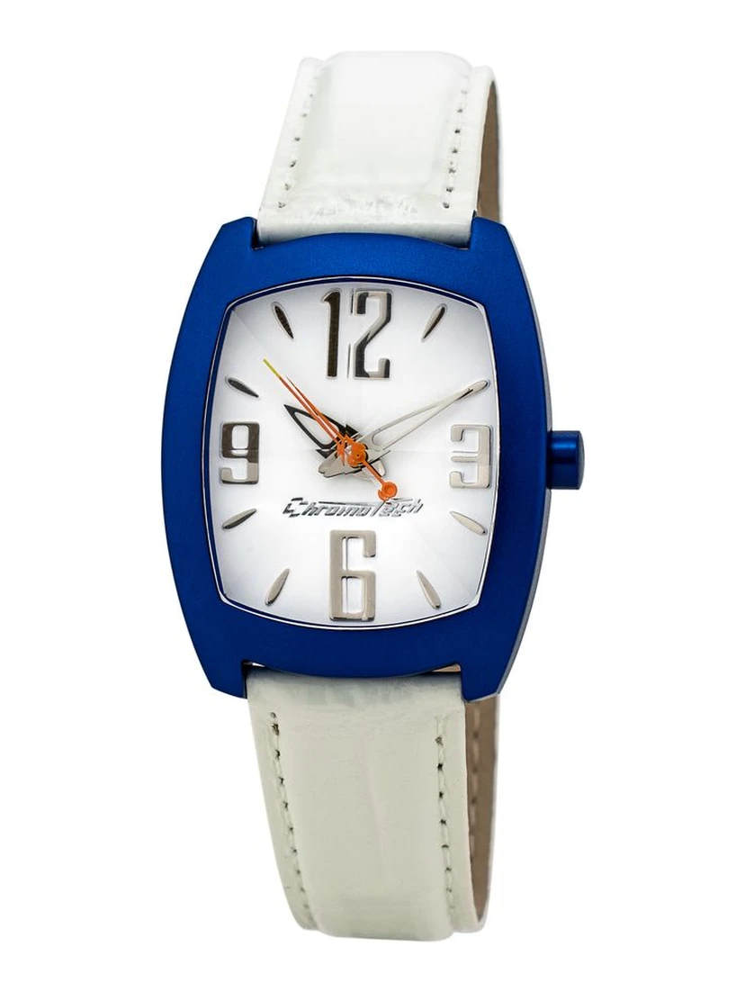 White Leather Dress Watch