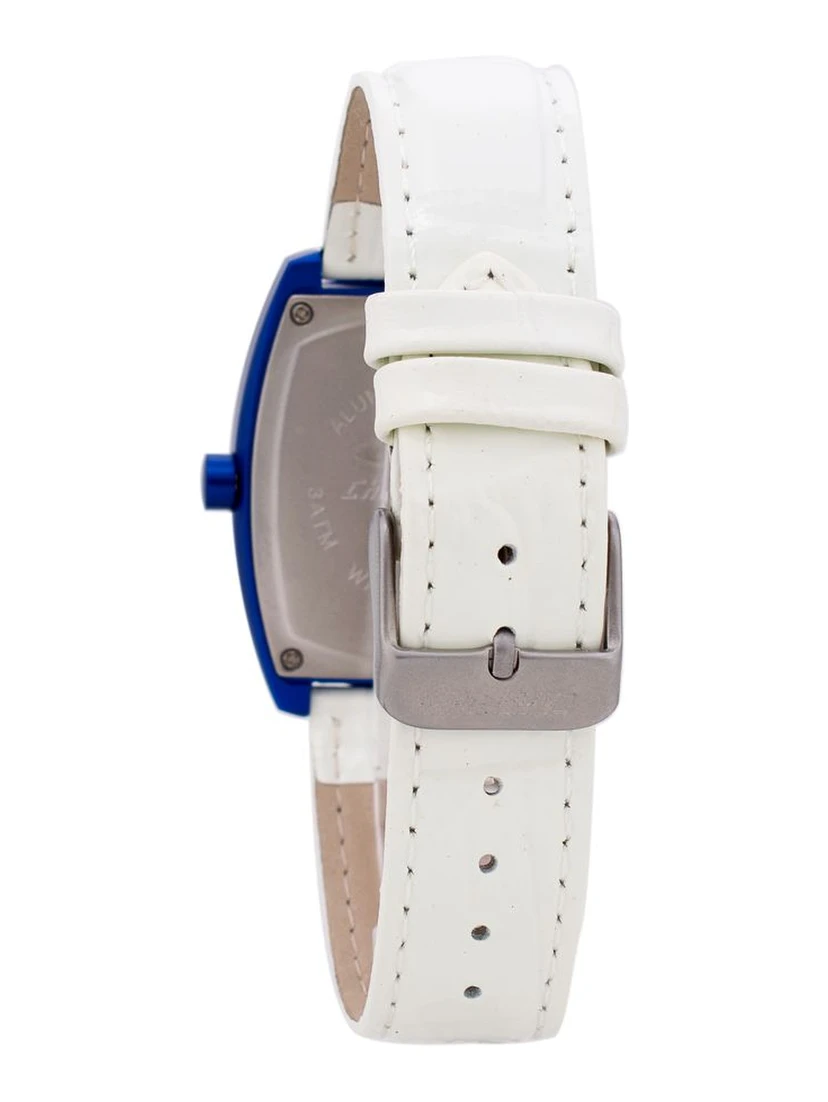 White Leather Dress Watch