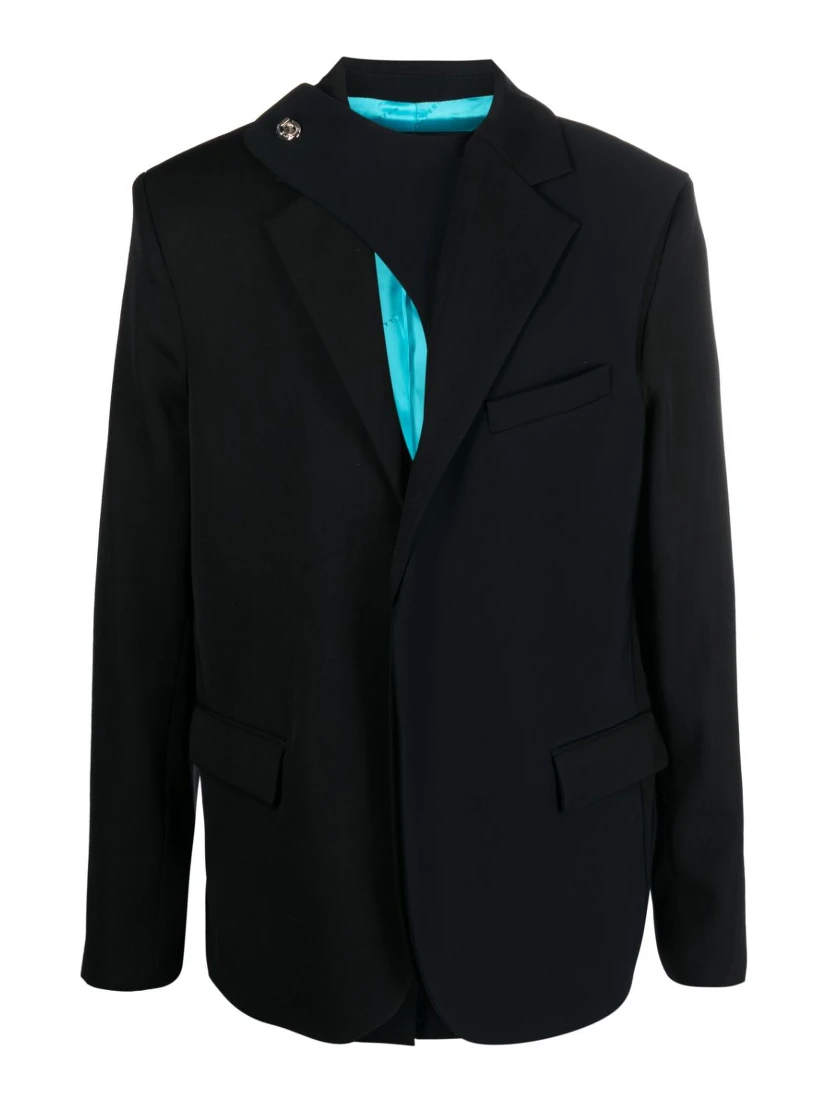 concealed-front fastening blazer