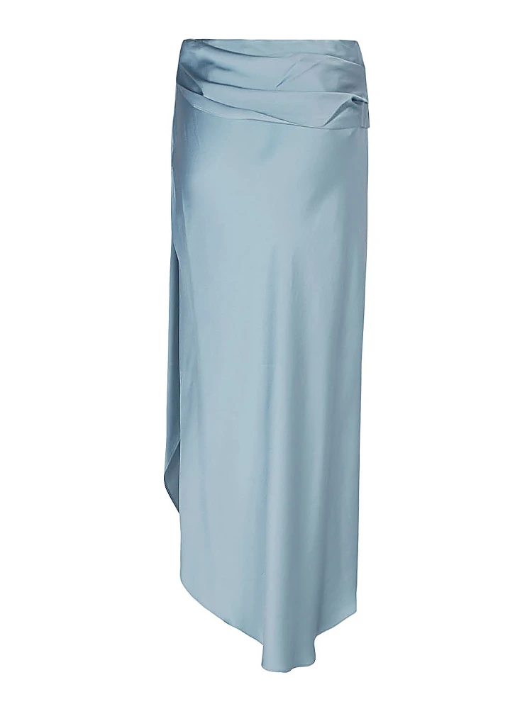 Light Blue Draped Midi Skirt alternative