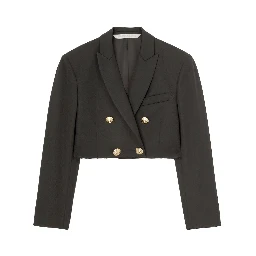cropped double-breasted blazer