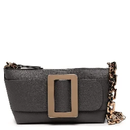 Buckle Pouchette Epsom Leather Handbag In Multicolor