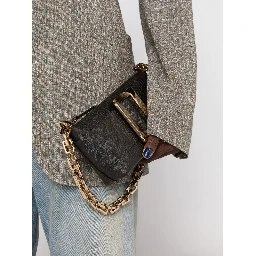 Buckle Pouchette Epsom Leather Handbag In Multicolor