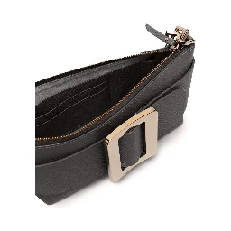 Buckle Pouchette Epsom Leather Handbag In Multicolor