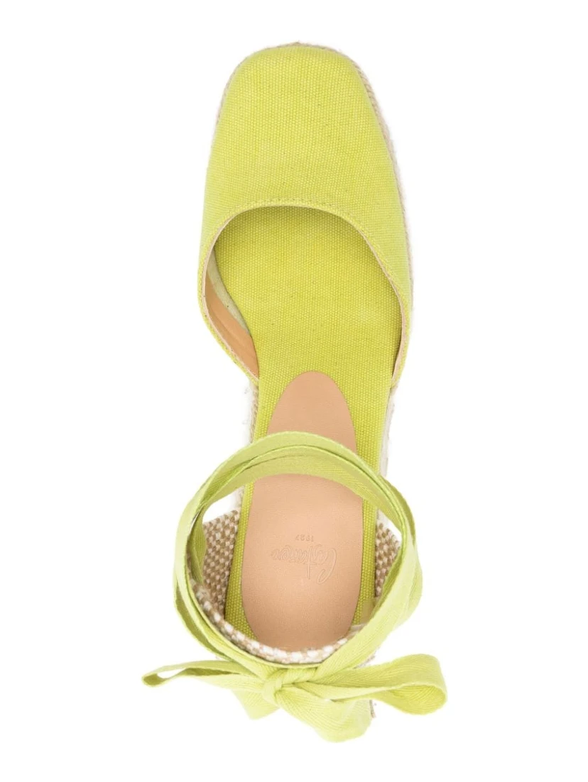Castañer Tina Raffia Wedge Espadrilles In Yellow