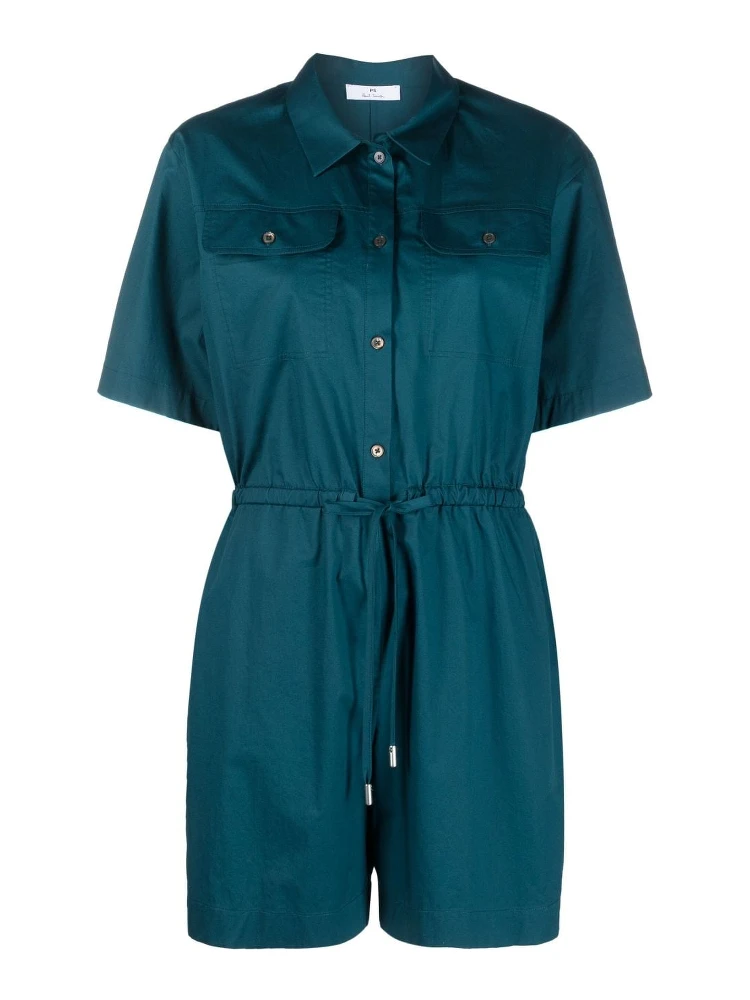 pocket short-sleeve playsuit
