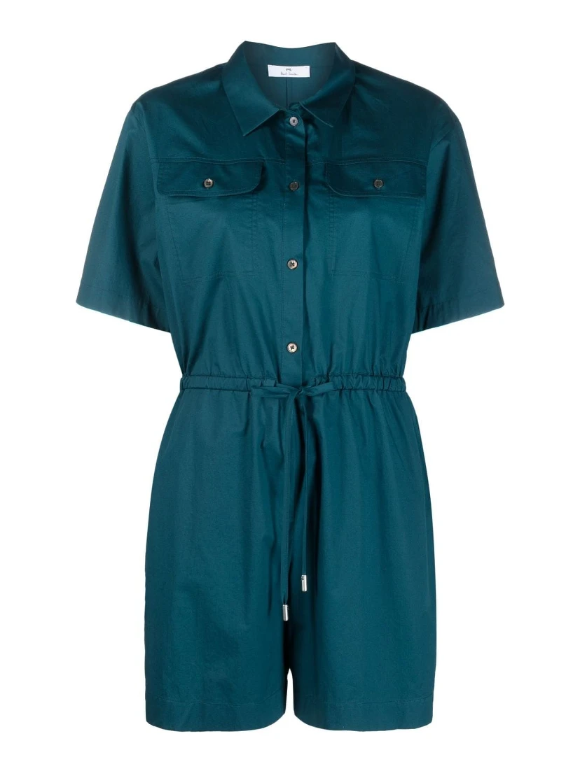 pocket short-sleeve playsuit