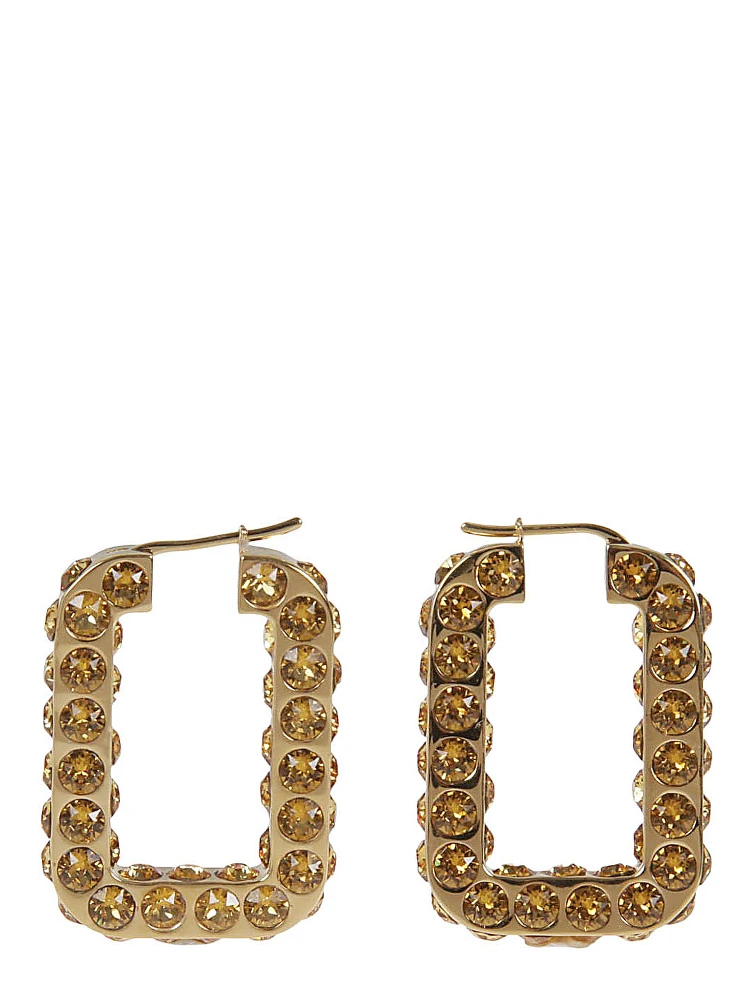 Charlotte crystal-embellished hoop earrings