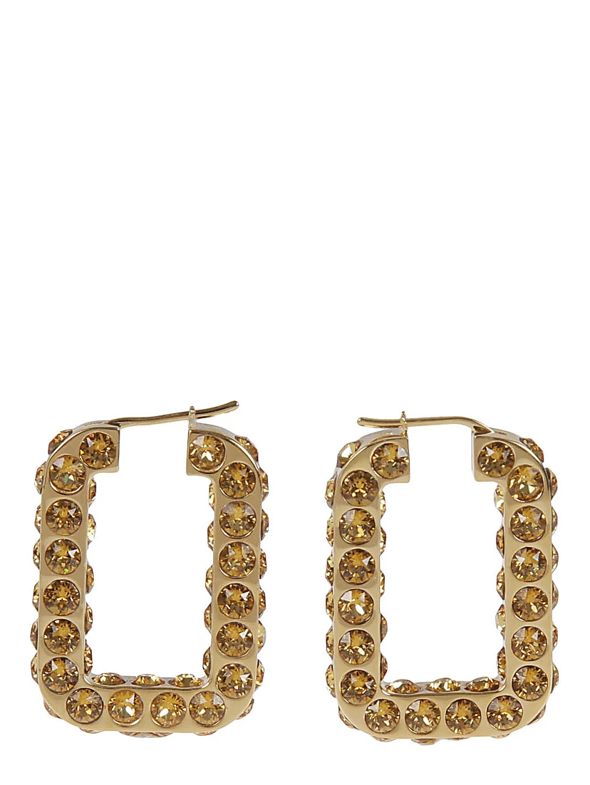 Charlotte crystal-embellished hoop earrings