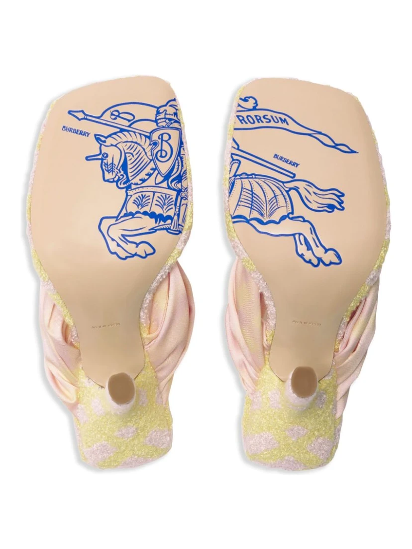 Tartan Fabric Thong Sandals 9cm In Cameo Ip Check