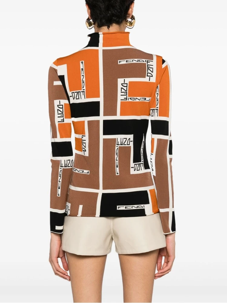 Fendi Lightweight Long-sleeved Knit Top For In Multicolor alternative