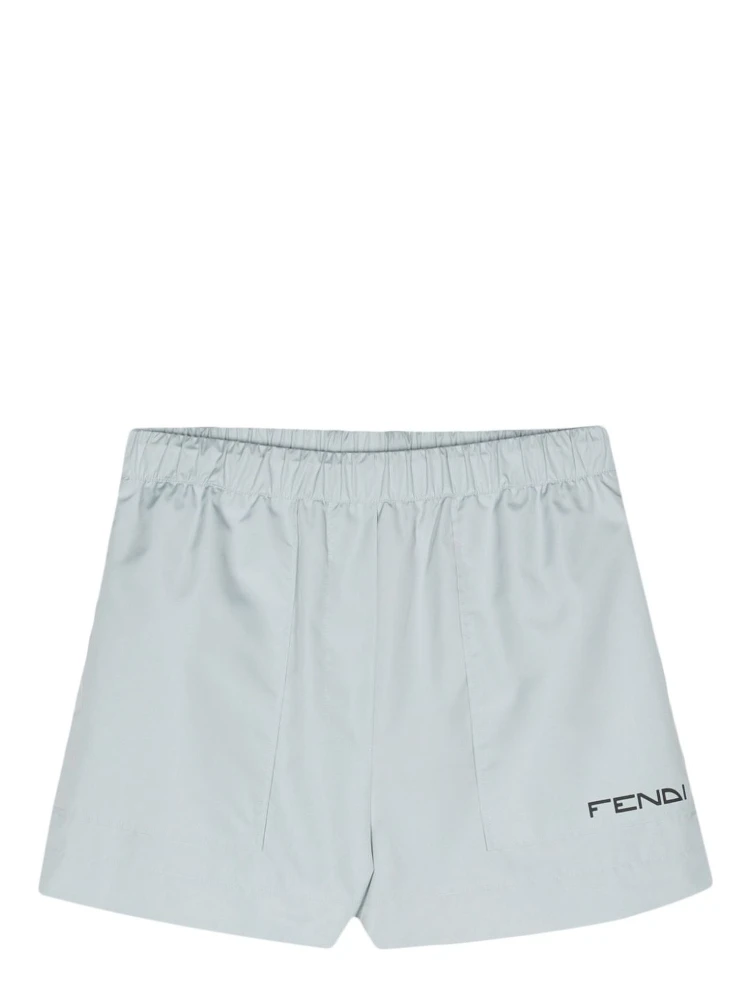elasticated-waistband shorts