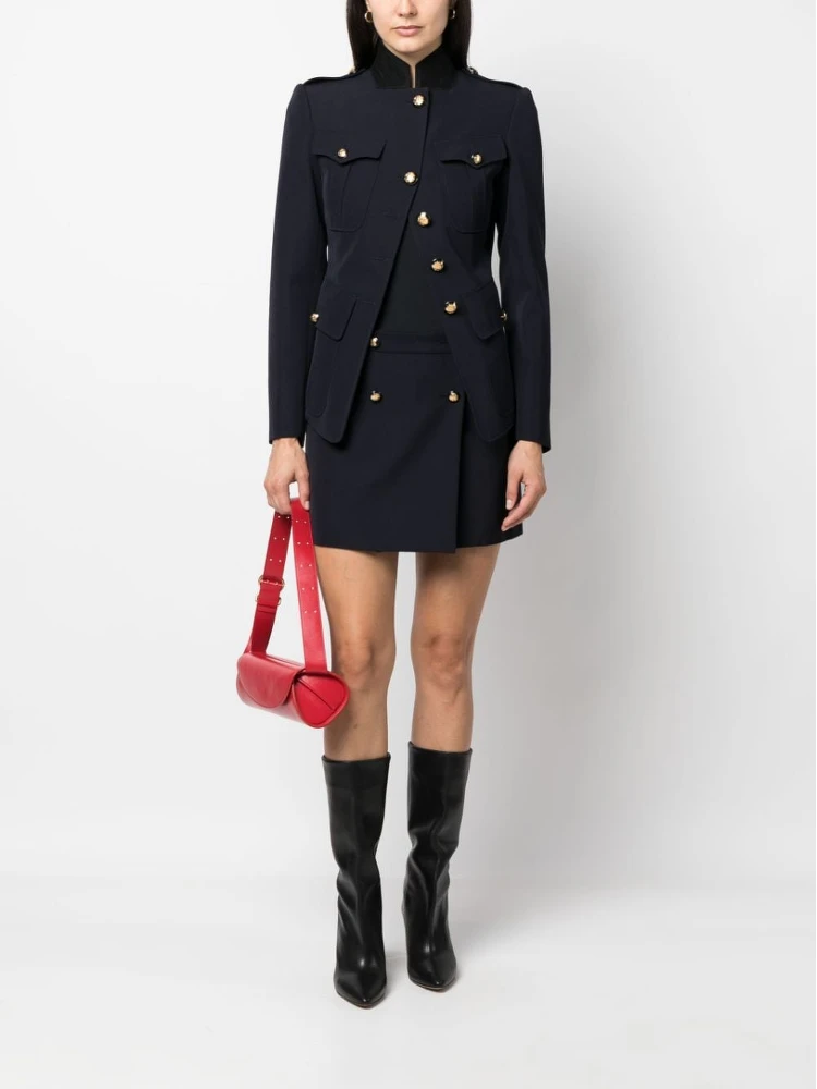 Trapeze Midi Skirt In Navy alternative