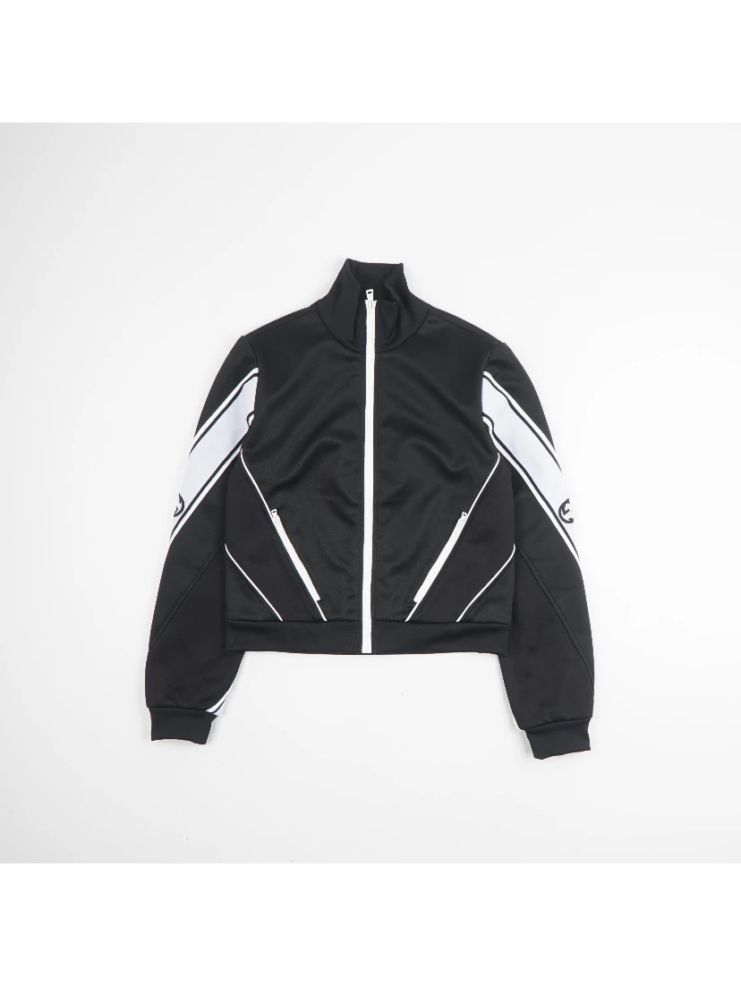 Interlocking G-embroidered Zip-up Sweatshirt In Black