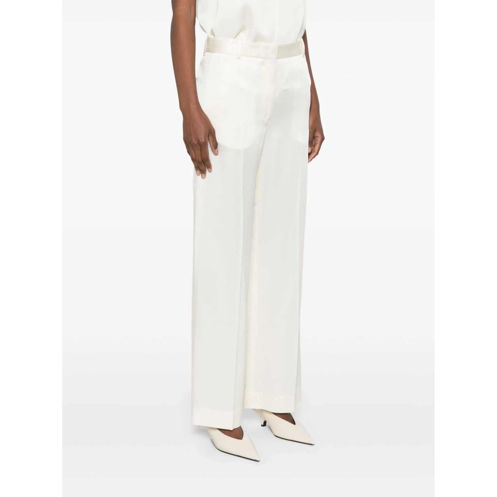 crepe de chine trousers