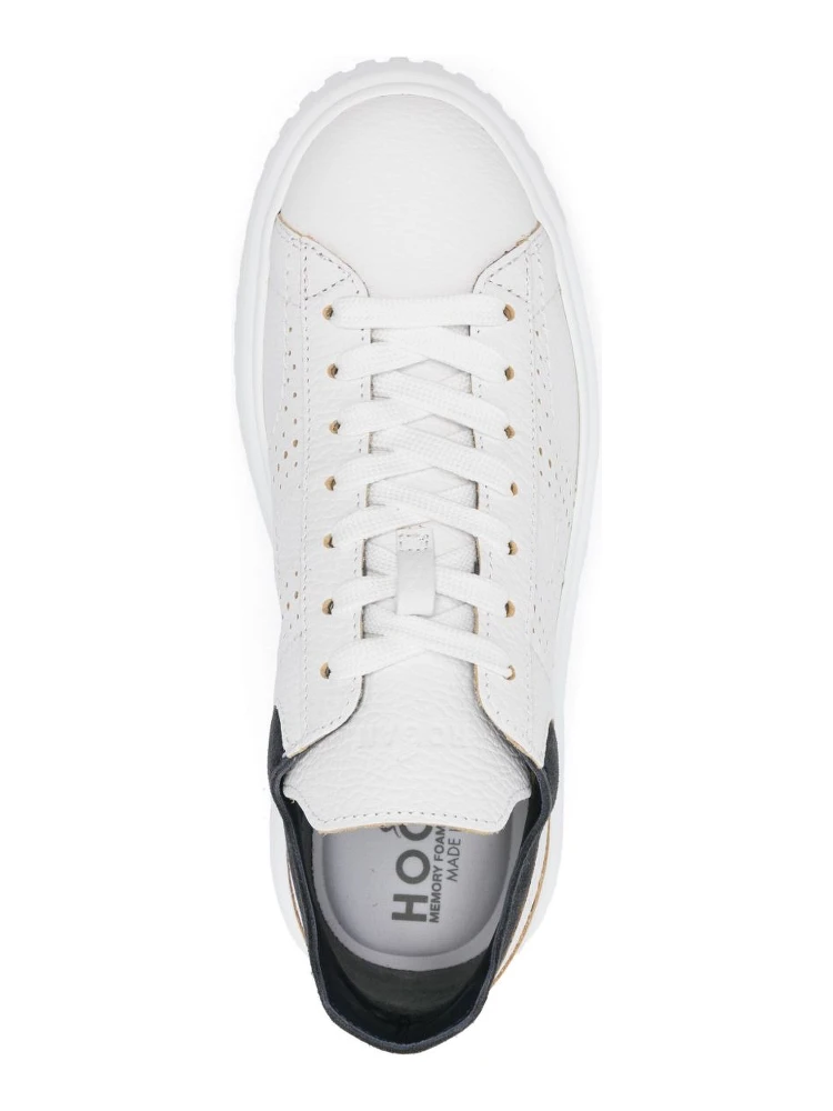 H-stripes Leather Sneakers In White alternative