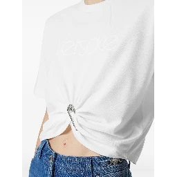 logo-embroidered T-shirt