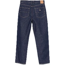 Mid-rise straight-leg trousers