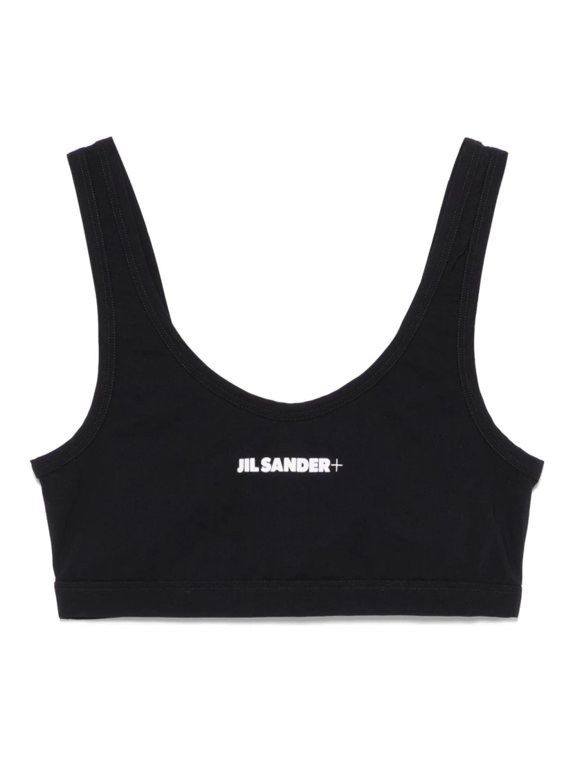 JIL SANDER LOGO-PRINT BIKINI TOP