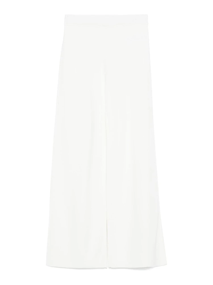 Parosh Knitted Flared Trousers In White