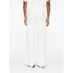 Parosh Knitted Flared Trousers In White