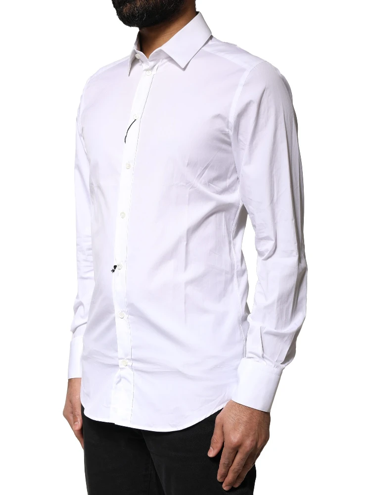 White GOLD Cotton Long Sleeves Men Dress Shirt alternative