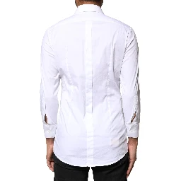 White GOLD Cotton Long Sleeves Men Dress Shirt