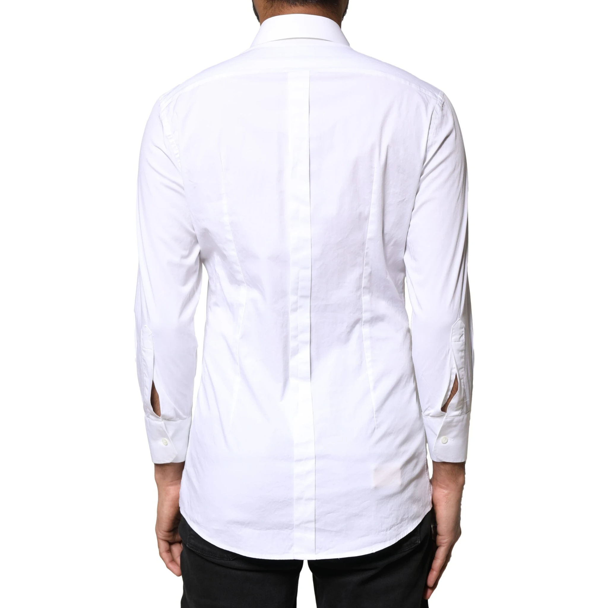 White GOLD Cotton Long Sleeves Men Dress Shirt