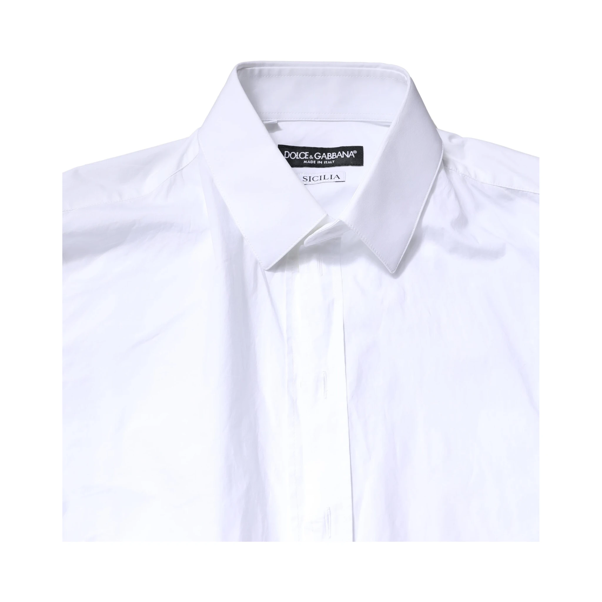 White SICILIA Cotton Formal Men Dress Shirt