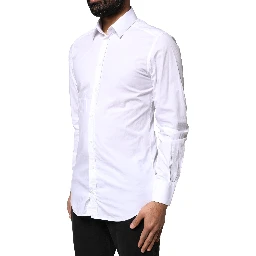 White GOLD Cotton Long Sleeves Men Dress Shirt