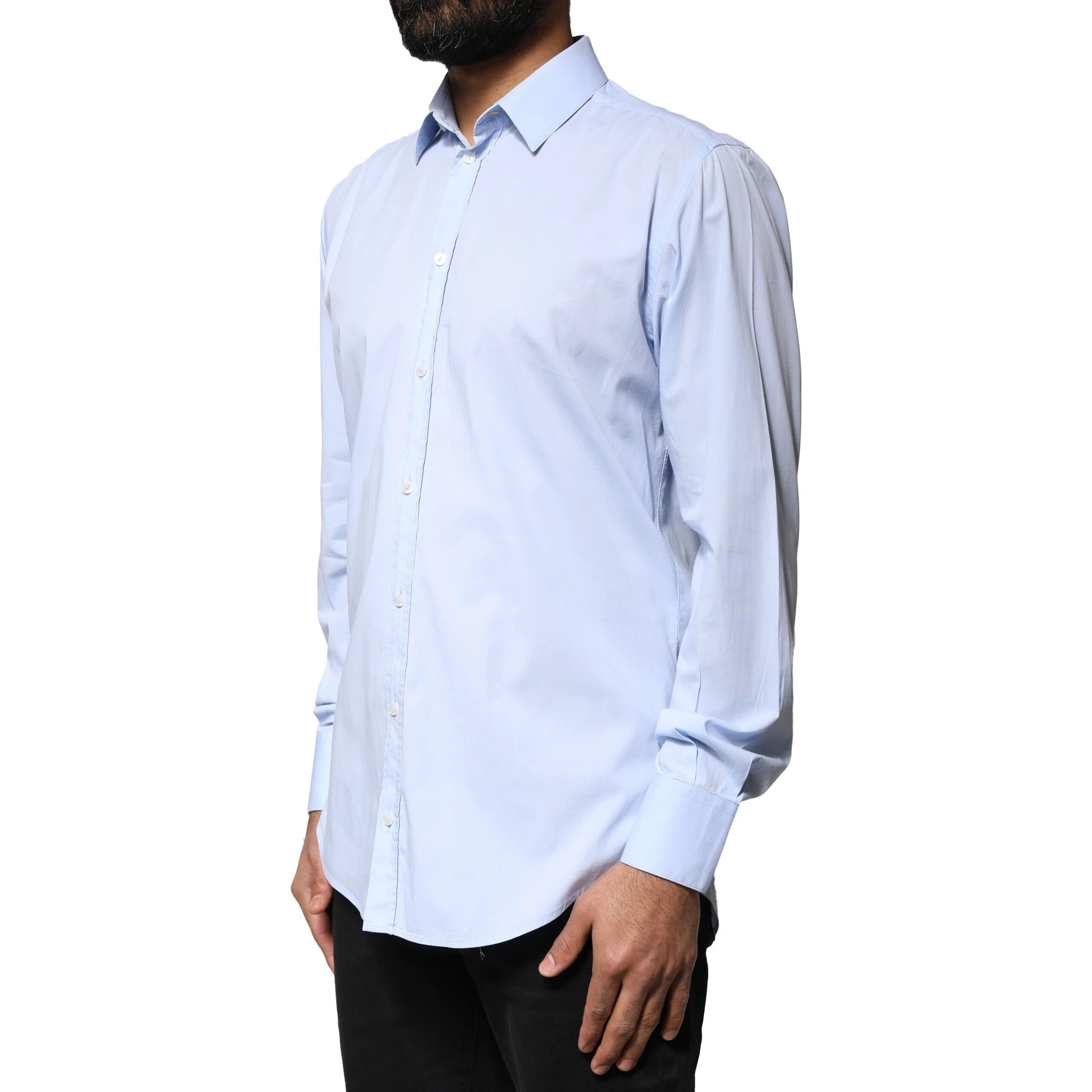Light Blue Cotton MARTINI Formal Dress Shirt
