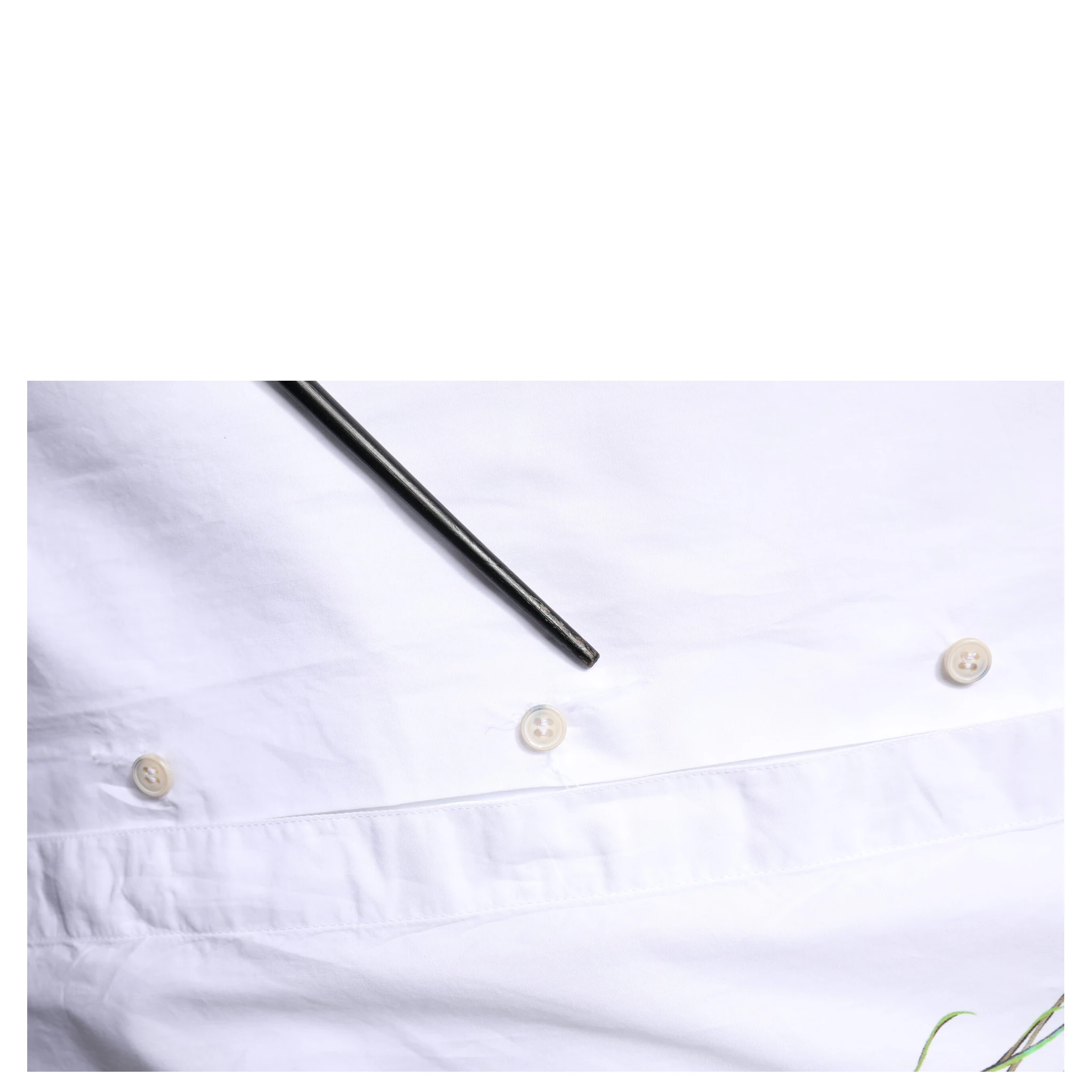 White Cotton Peacock Feather GOLD Formal Shirt