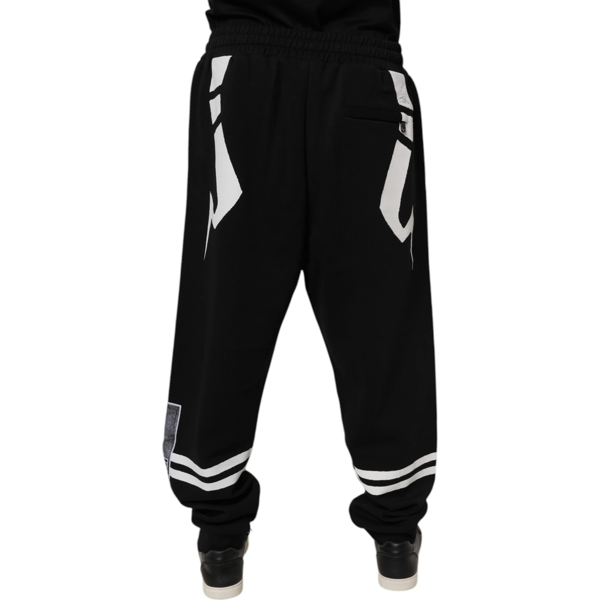 Black Logo Cotton Jogger Sweatpants Pants