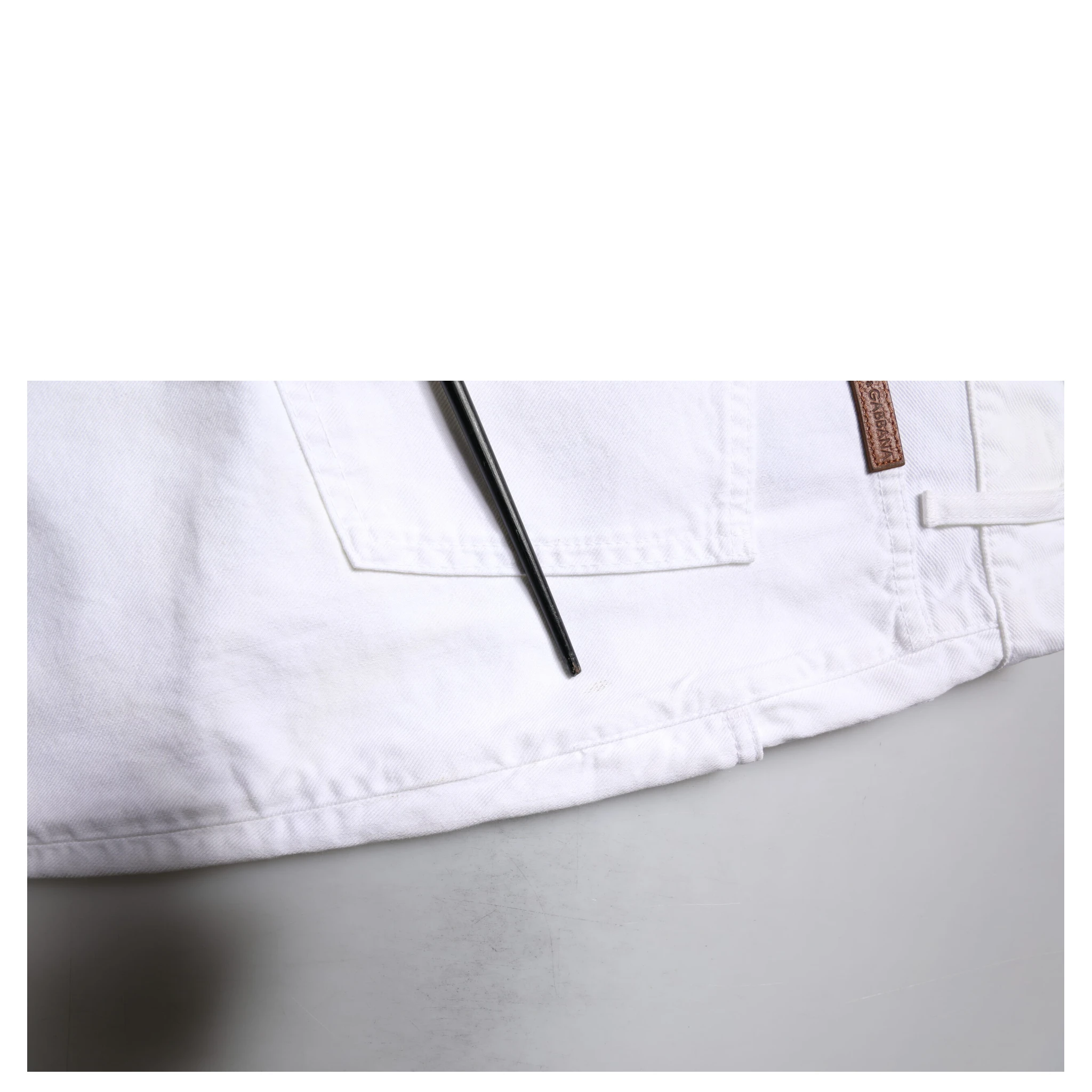 White Cotton Straight Men Denim Jeans