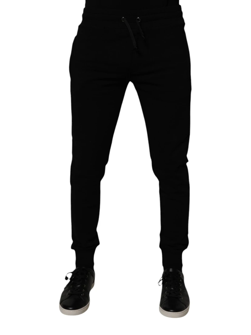 Black Cotton Jogger Sweatpants Pants